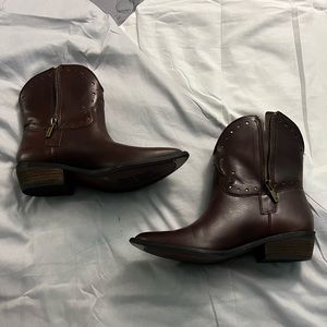 Lucky Brand Women’s Leather Chantel X Leather Western Boot